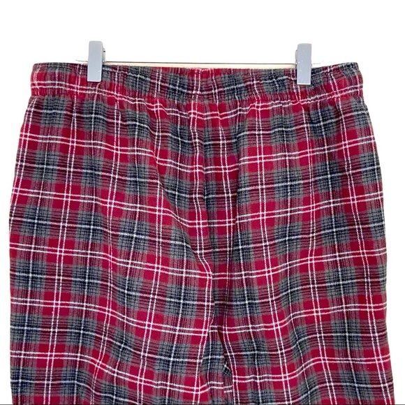 CROFT & BARROW Burgundy/Gray/Black Flannel Pants - Picture 4 of 6